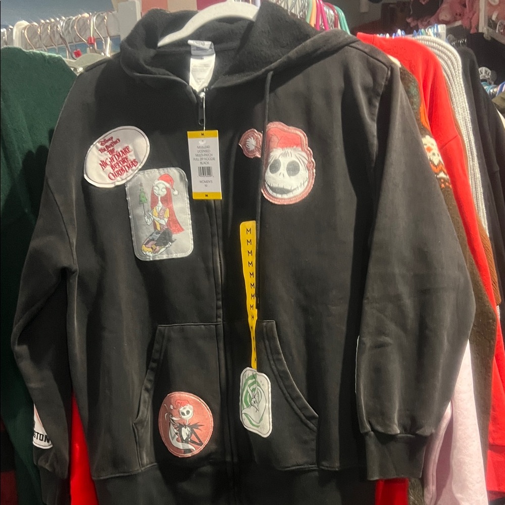Nightmare Christmas size large full zip sweatshirt measures ptp - Picture 4 of 4